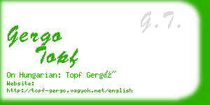 gergo topf business card